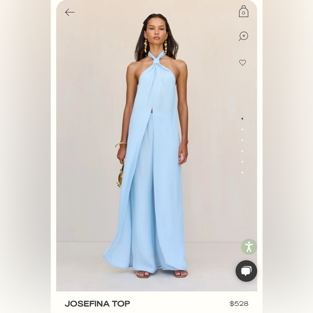 Cult Gaia Josefina Top in Coastal Blue